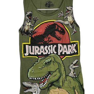 Jurassic Park Shirt, Womens Size XS 1, Green, Tank Top, Sleeveless